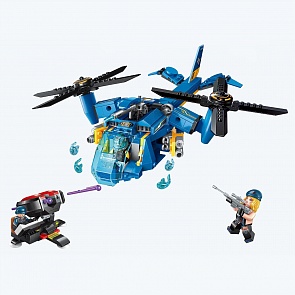 Конструктор – Военный вертолет с фигурками, 318 деталей (Enlighten Brick, BRICK2709 (18))